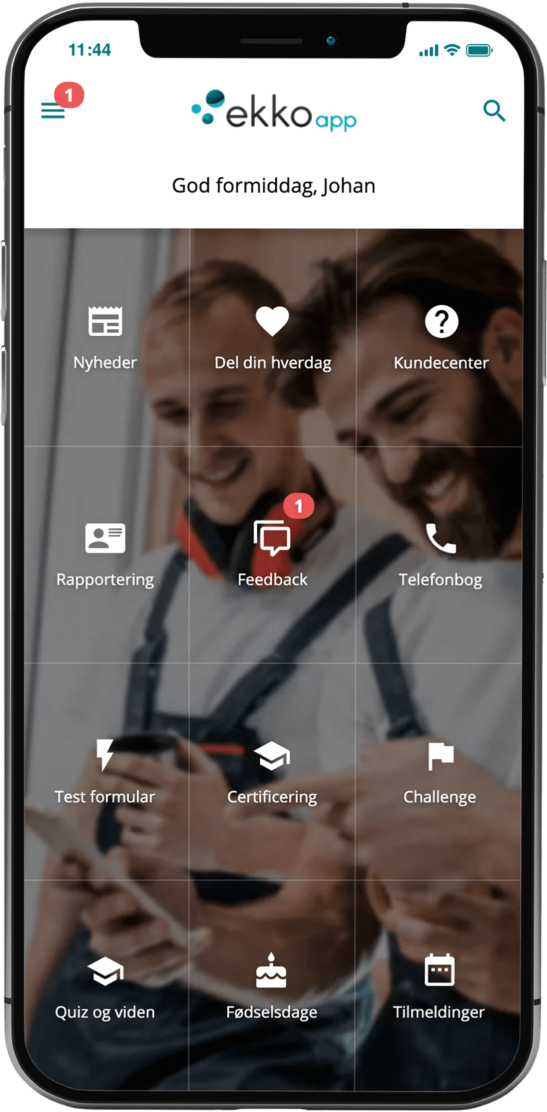 screenshot of Ekko app